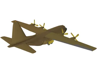 Lockheed C-130 Hercules 3D Model preview