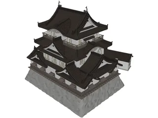 Castle Hikone 3D Model preview
