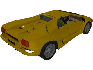 Lamborghini Diablo (1990) 3D Model preview