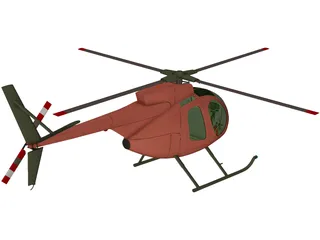 Hughes OH-6A Cayuse 3D Model preview