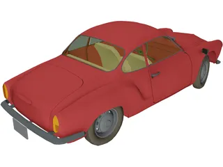 Volkswagen Karmann Ghia (1968) 3D Model preview