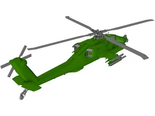 Boeing AH-64 Apache 3D Model preview