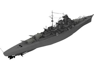 Battleship Bismarck 3D Model preview
