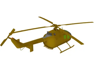MBB BO 105 3D Model preview