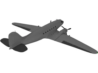 Douglas DC-3 3D Model preview