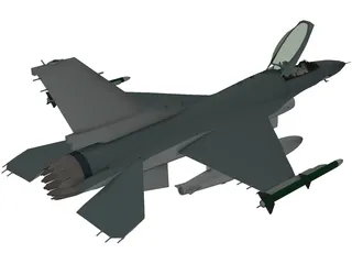 F-16C 3D Model preview