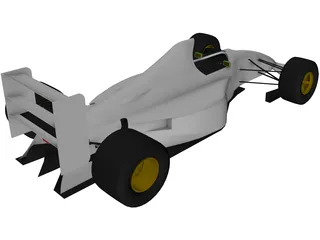 F1 Jordan 191 3D Model preview