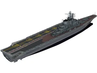 Kiev Russian Aircraft Carrier 3D Model preview