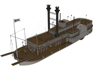 Mississippi Queen 3D Model preview