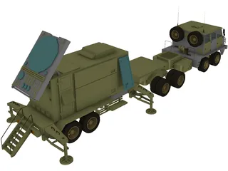 Patriot Radar 3D Model preview