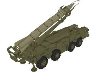 Scud B Missile Launcher 3D Model preview