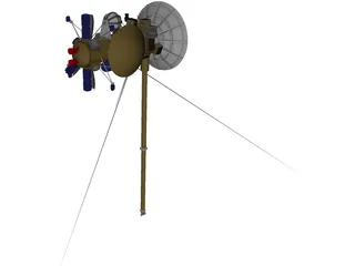 Cassini Probe Spacecraft 3D Model preview