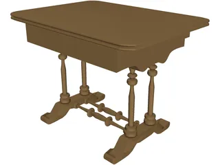 Table Biedermeier 3D Model preview