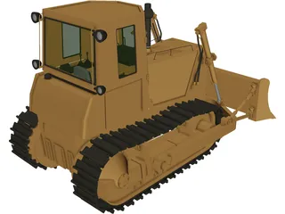 Bulldozer Fiat FD14-E 3D Model preview