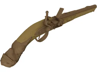 Doglock Handgun XVIII 3D Model preview