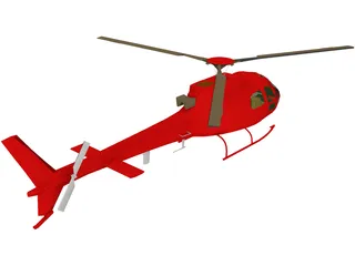 Eurocopter AS-350 Ecureuil 3D Model preview