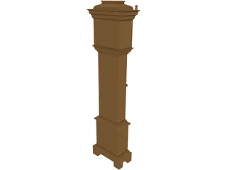 Clock Grandfather 3D Model preview