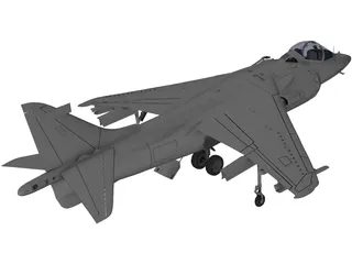 AV-8B Harrier II 3D Model preview
