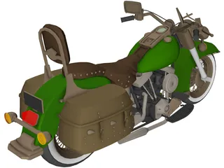 Harley-Davidson FLSTC Heritage Softail Classic 3D Model preview