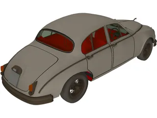 Jaguar Mark II (1962) 3D Model preview