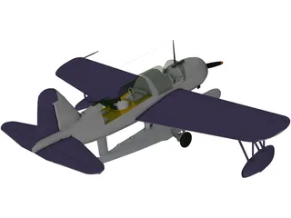 Vought OS2U Kingfisher 3D Model preview