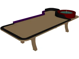 Roulette Table 3D Model preview