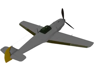 Messerschmitt BF-109E Emil 3D Model preview