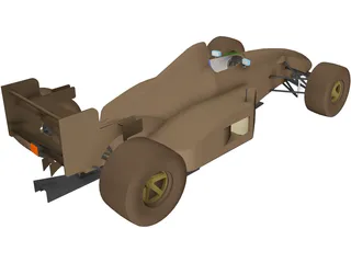 F1 Tyrrell Yamaha (1994) 3D Model preview
