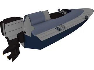 Outboard Racer 3D Model preview