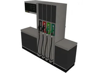 Petrol Pump 3D Model preview