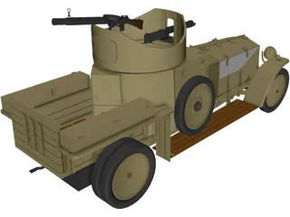 Rolls Royce Mk I (1925) 3D Model preview