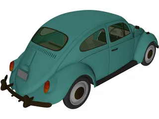 Volkswagen Beetle (1954) 3D Model preview