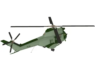 Aerospatiale SA 330 Puma 3D Model preview