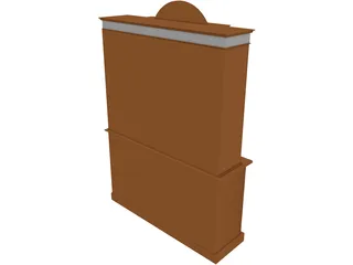 Bookcase Satinwood 3D Model preview