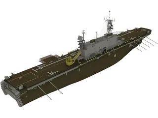 USS Tarawa LHA1 3D Model preview
