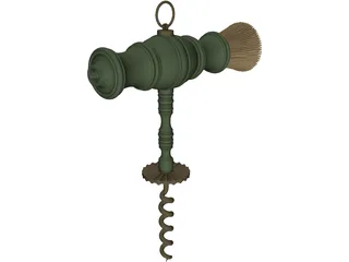 Victorian Corkscrew 3D Model preview