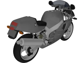 Yamaha FZR750R 3D Model preview
