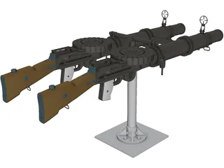 Lewis Mark I (.303 in) 3D Model preview