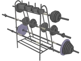 B Weight Lifting Senior (30 mm) 3D Model preview