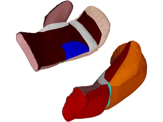 Boxing Gloves 3D Model preview