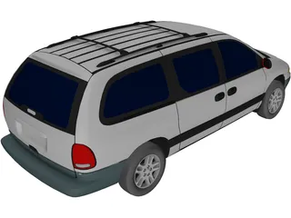 Plymouth Grand Voyager (1996) 3D Model preview