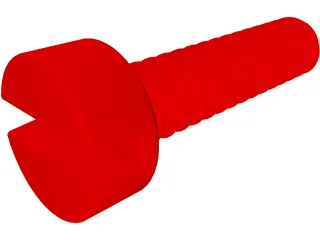 Screw 34 Flat Head Machine 3D Model preview