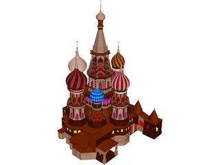 Cathedral Saint Basils 3D Model preview