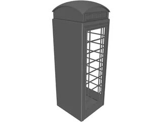 Telephone Booth 3D Model preview