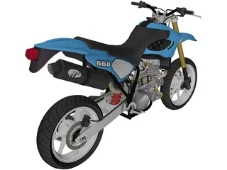 Supermoto Bike 3D Model preview