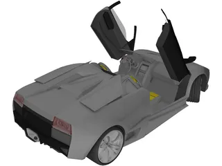 Lamborghini Murcielago LP640 Roadster 3D Model preview