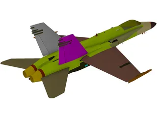 F-18C 3D Model preview