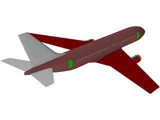 Boeing 767-200 3D Model preview