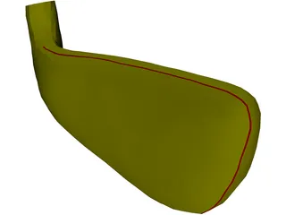 Golf Club Head Iron 3D Model preview