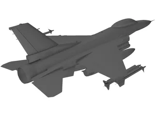 F-16C Falcon 3D Model preview